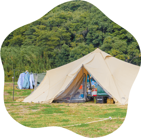 キャンプ場：キャンプサイト